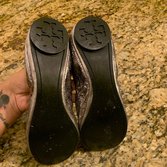 Tory Burch The Azalea Ballet Flats Sliver 5 - Picture 6 of 8